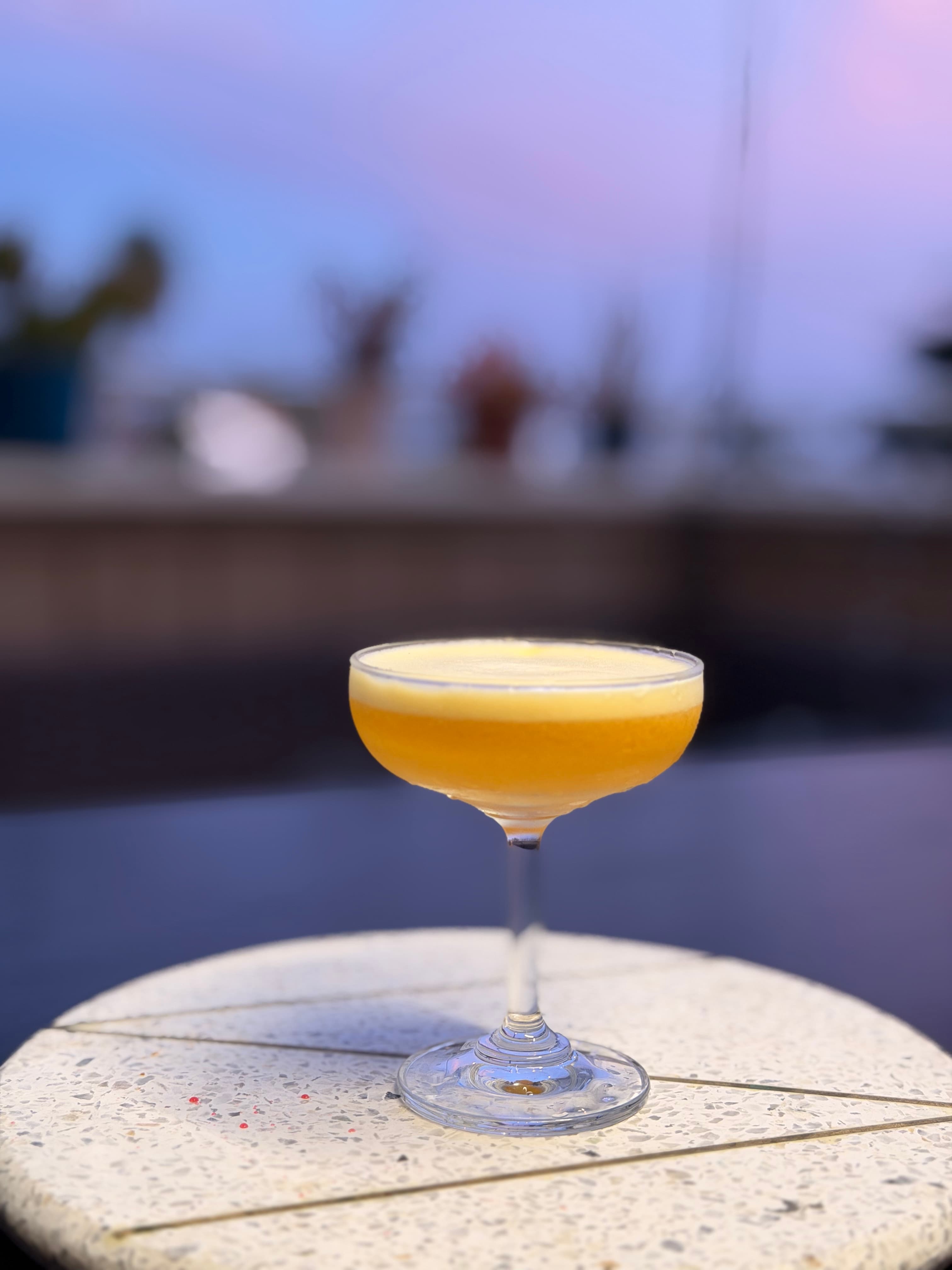 BeeHive Pollinator cocktail at sunset